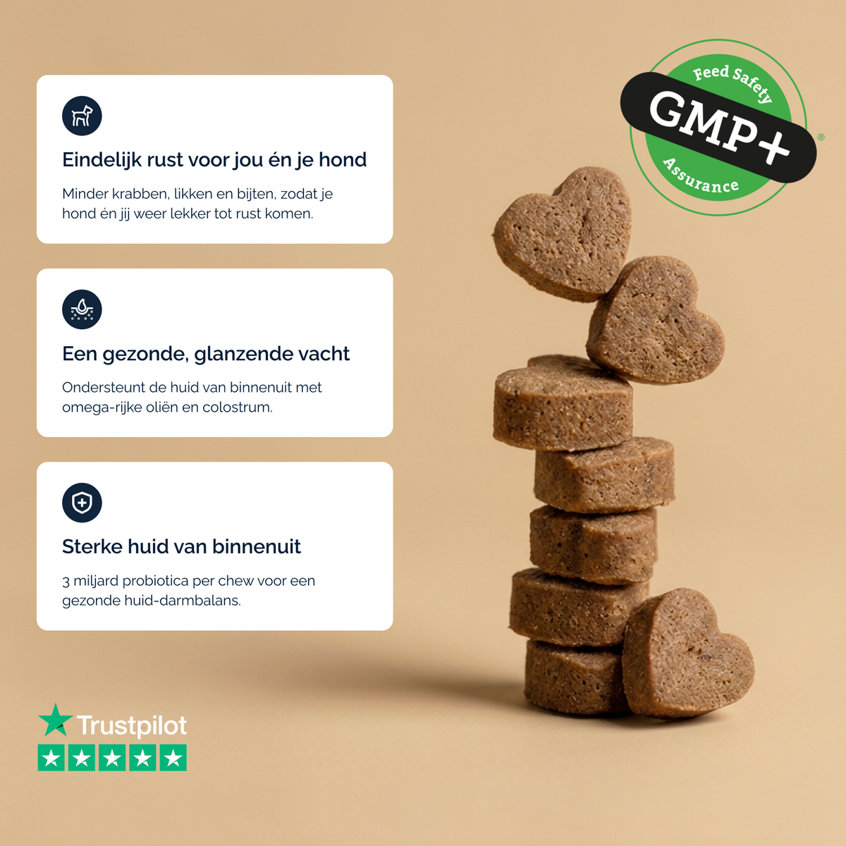Anti-Jeuk Probiotica chews voor honden – 180g