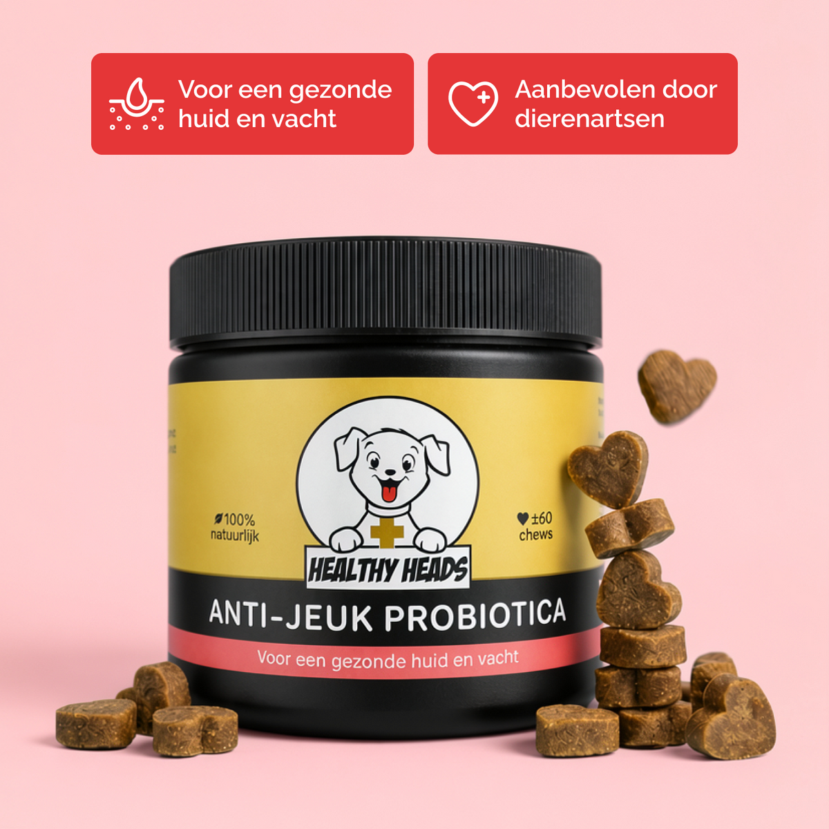 Anti-Jeuk Probiotica chews voor honden – 180g